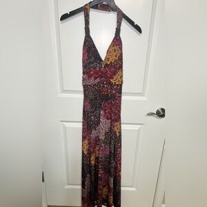 Cristina Love floral halter wrap long dress size small